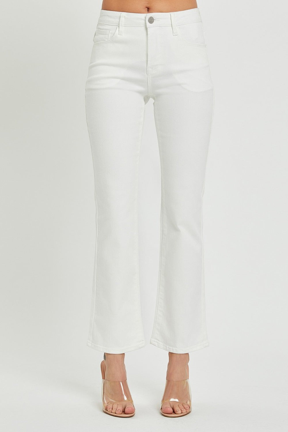 RISEN Full Size Mid Rise Jeans with Pockets RISEN Full Size Mid Rise Jeans with Pockets - TopFashionHQ