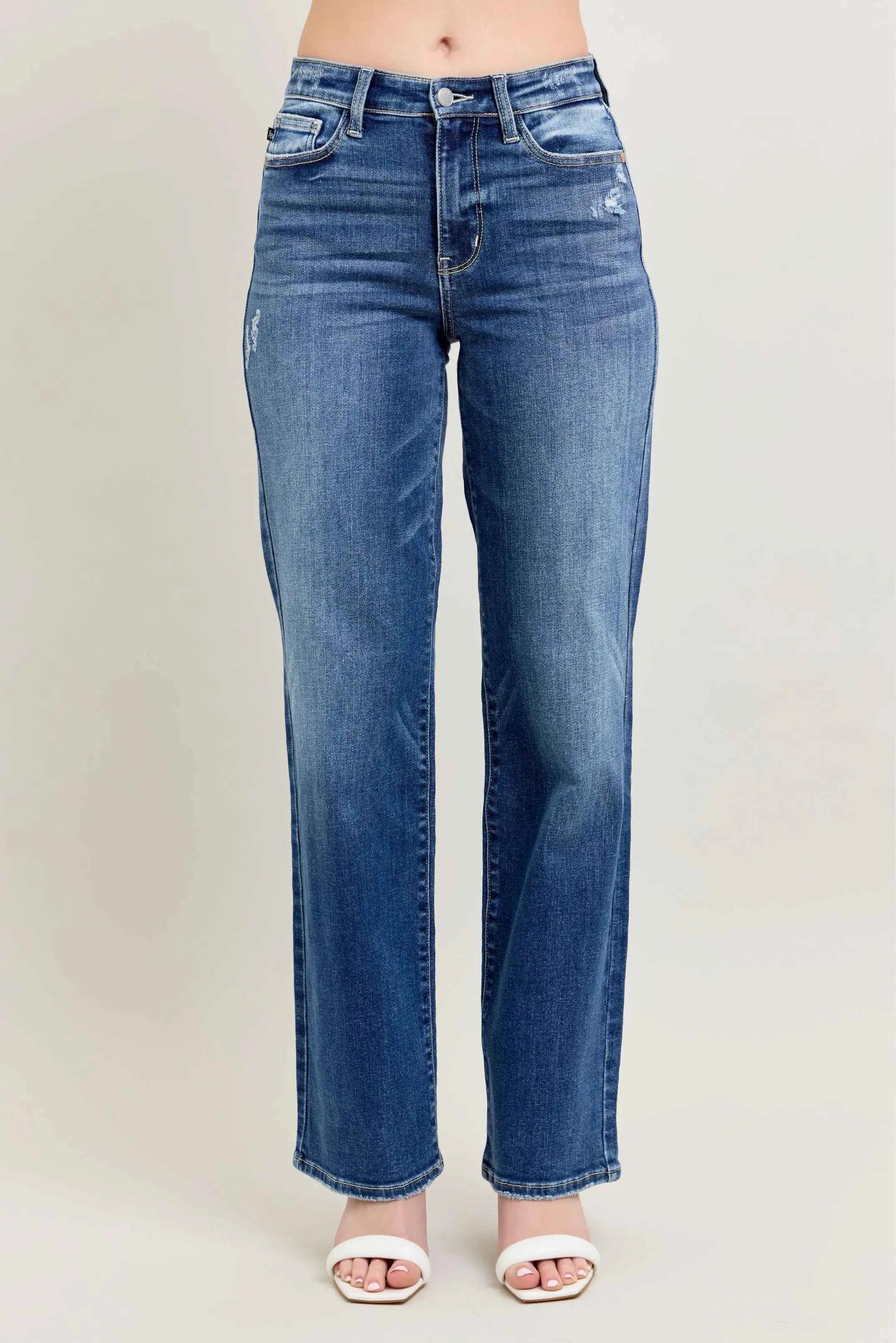 Judy Blue Full Size High Waist 90's Straight Leg Jeans Plus Size Judy Blue Full Size High Waist 90's Straight Leg Jeans Plus Size