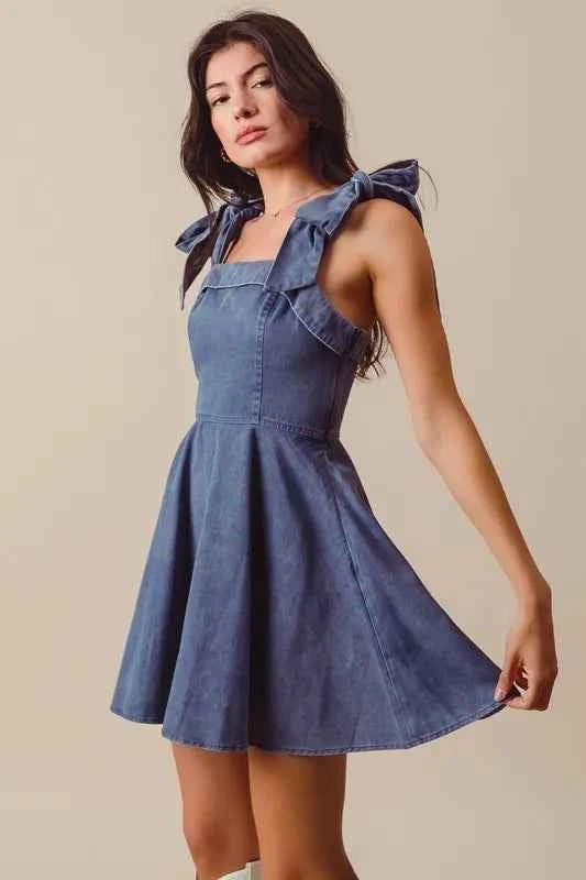 SO ME Fit and Flare Washed Gameday Dress SO ME Fit and Flare Washed Gameday Dress