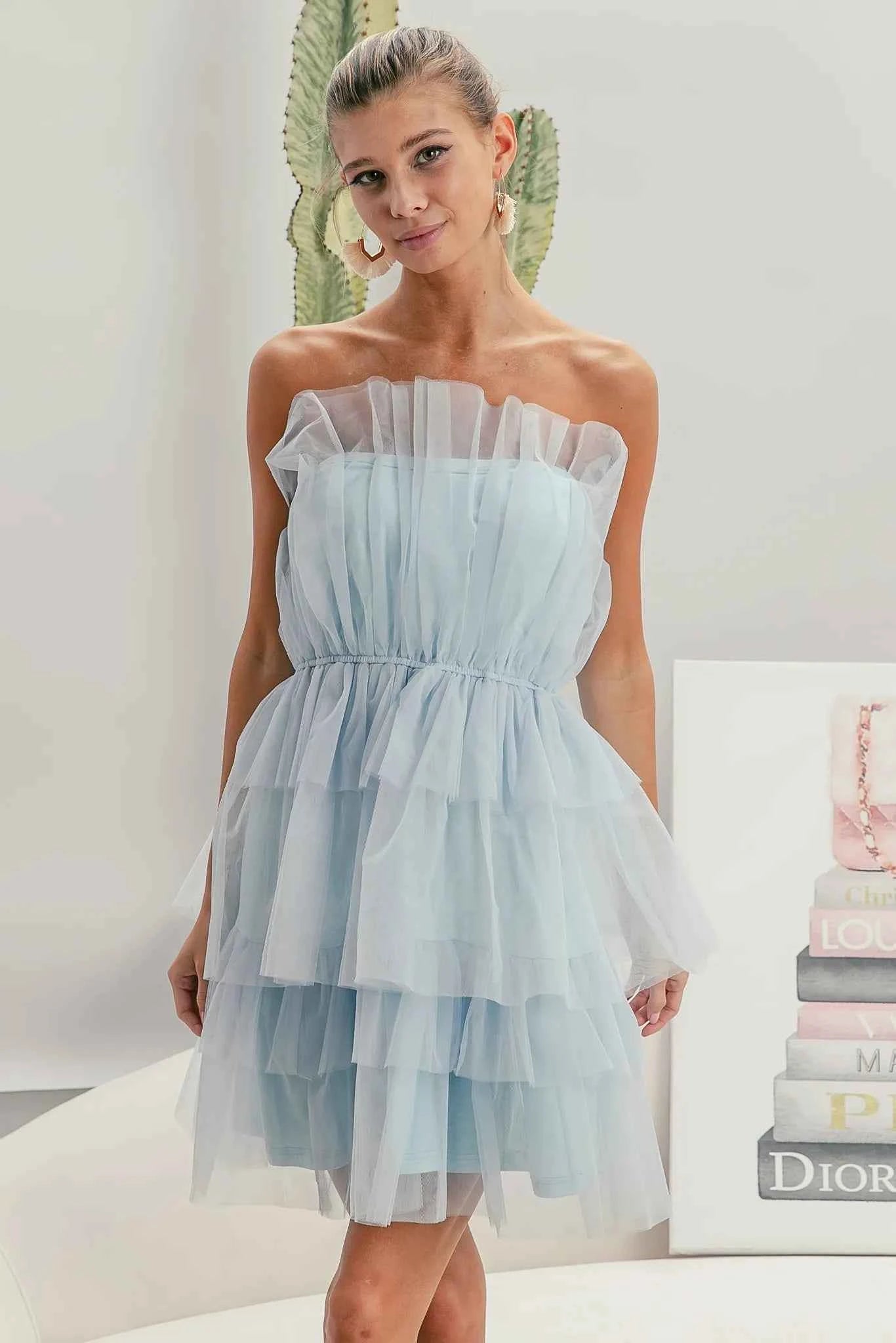 BiBi Sleeveless Layered Organza Dress BiBi Sleeveless Layered Organza Dress