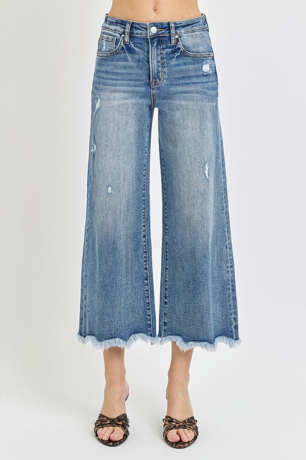 Risen High Rise Cropped Flare Jeans Risen High Rise Cropped Flare Jeans - TopFashionHQ