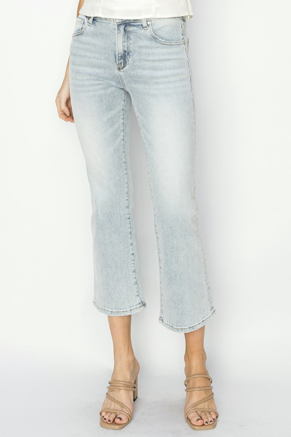 RISEN Full Size Mid Rise Cropped Flare Jeans RISEN Full Size Mid Rise Cropped Flare Jeans