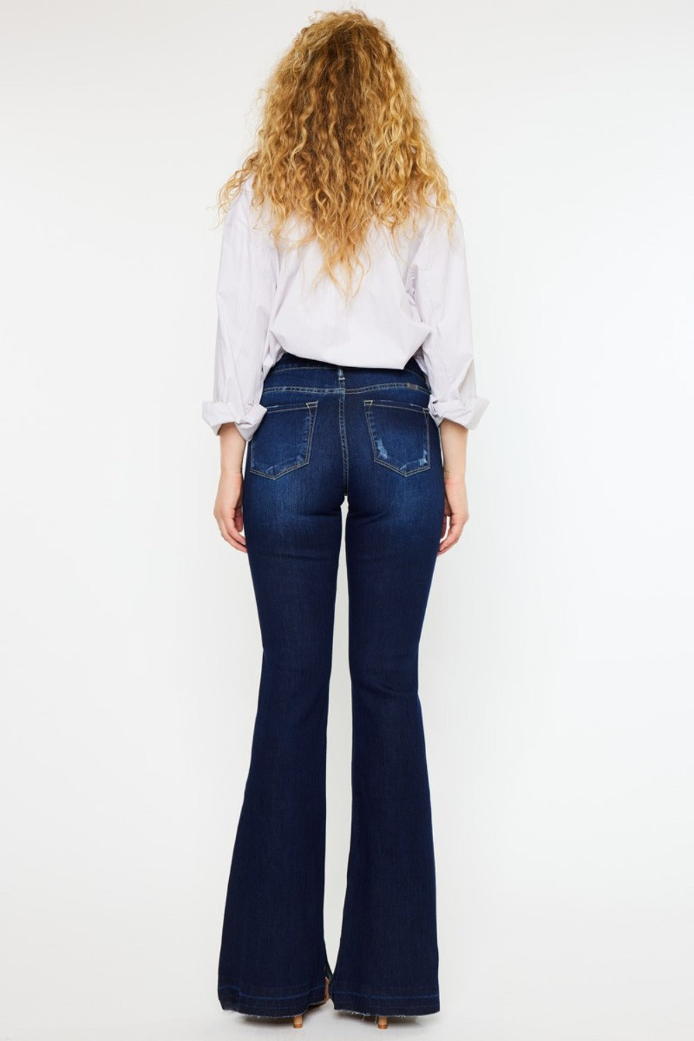 Kancan Mid Rise Slim Flare Jeans Kancan Mid Rise Slim Flare Jeans - TopFashionHQ