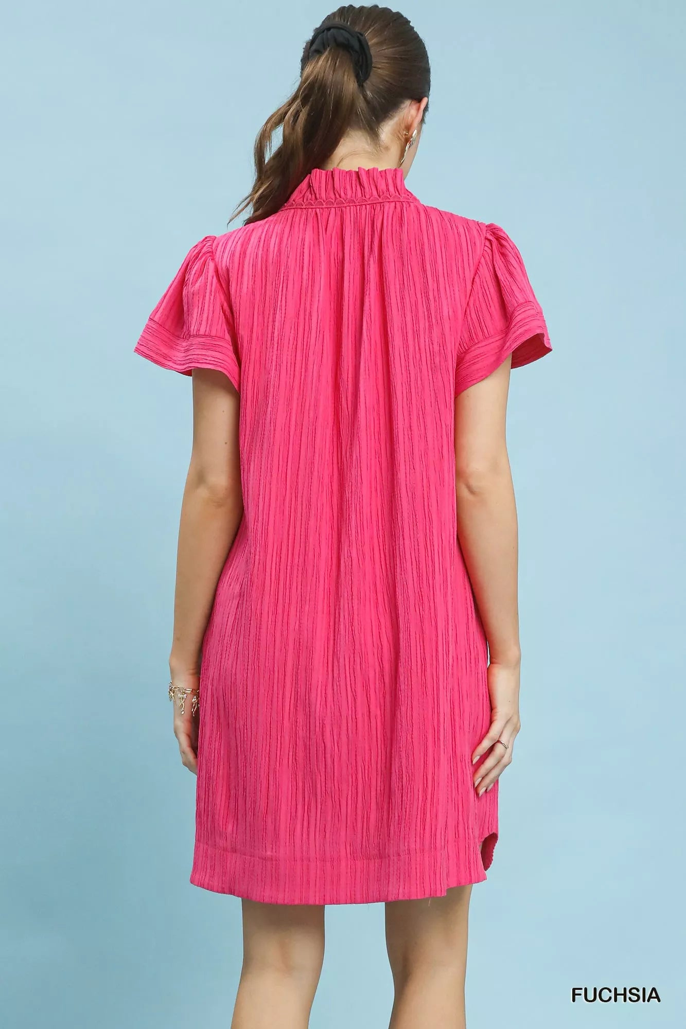 Umgee Flutter Sleeve V-Neck Shift Dress 450e8e9b-a597-40de-a581-a75d732b9014-Max-Origin