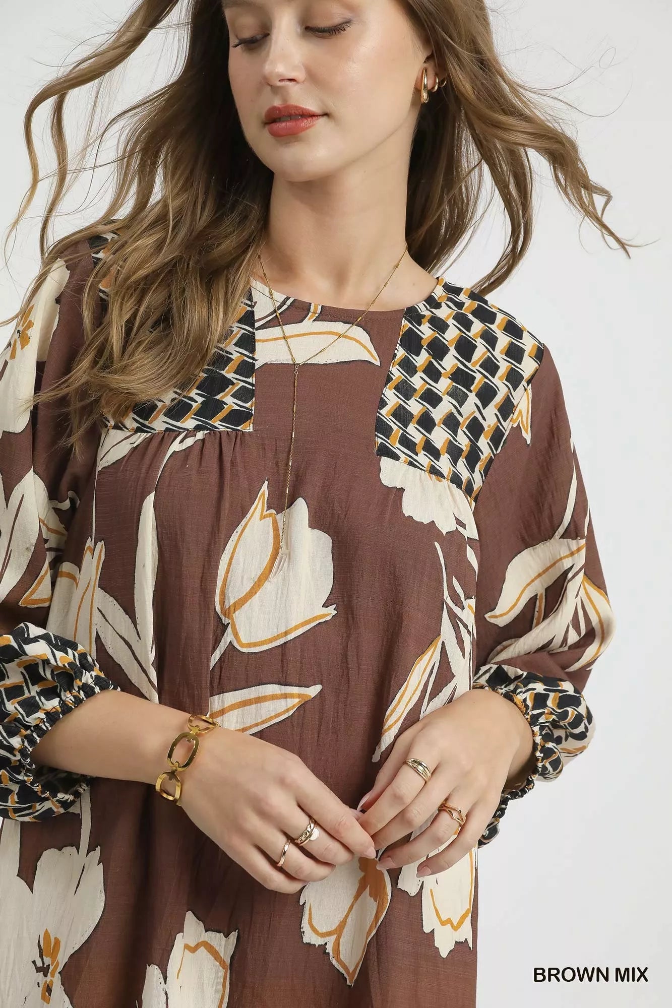 Umgee Floral High-Low Babydoll Dress 4517e69e-0a44-484d-b0cf-6c02984a72cd-Max-Origin