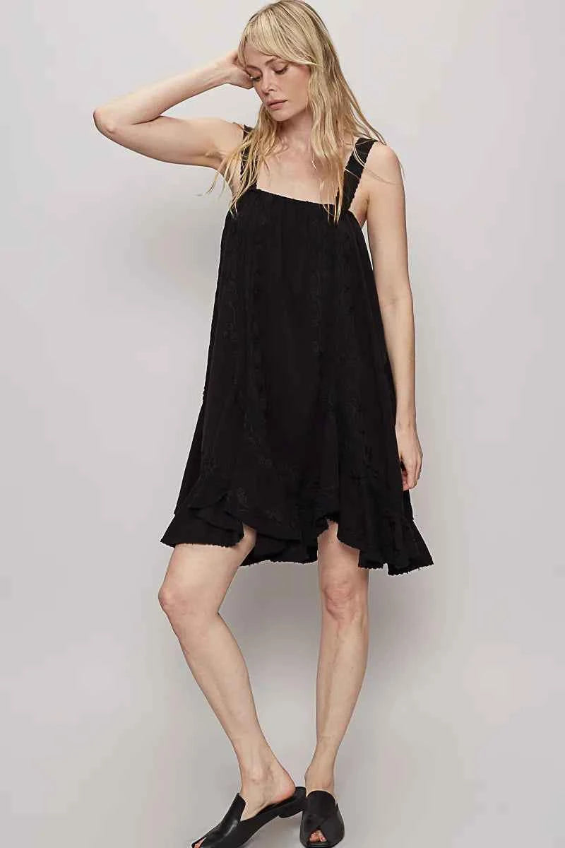 POL Ruffle Hem Sleeveless Mini Dress POL Ruffle Hem Sleeveless Mini Dress