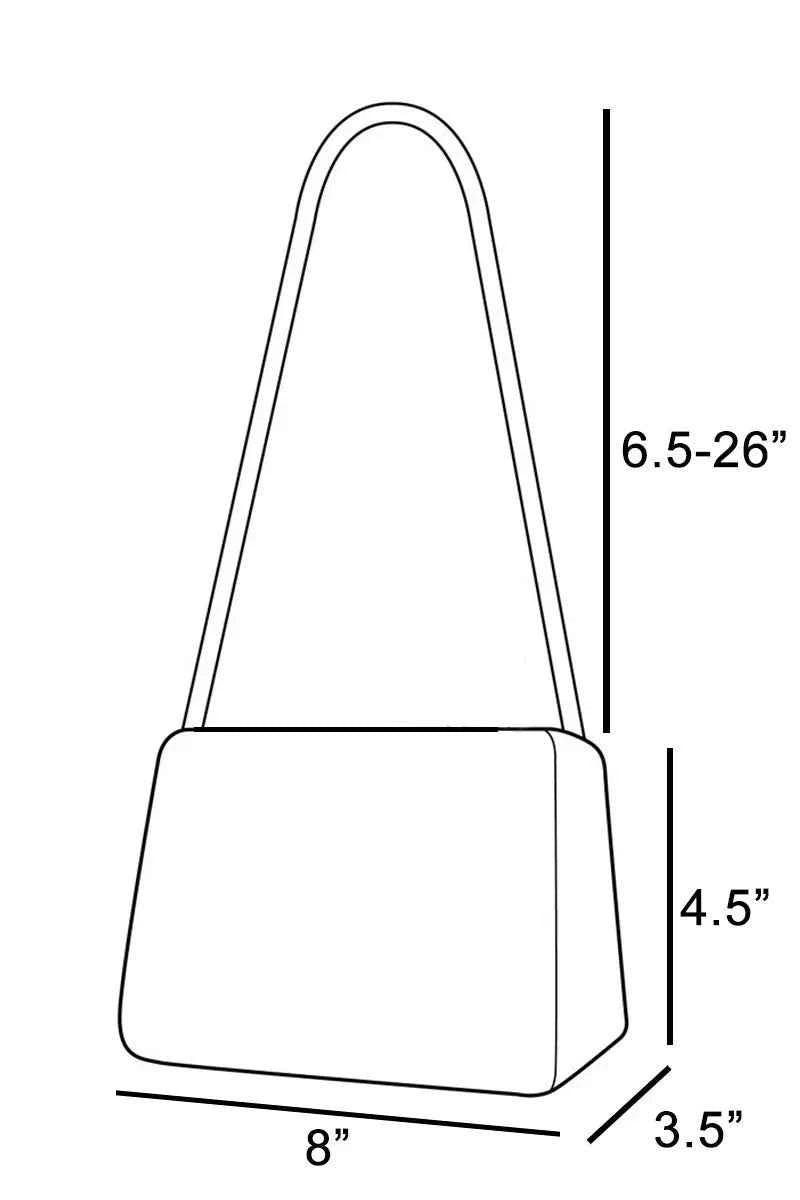 Fame Faux Leather Buckle Strap Cylinder Hand Bag Fame Faux Leather Buckle Strap Cylinder Hand Bag