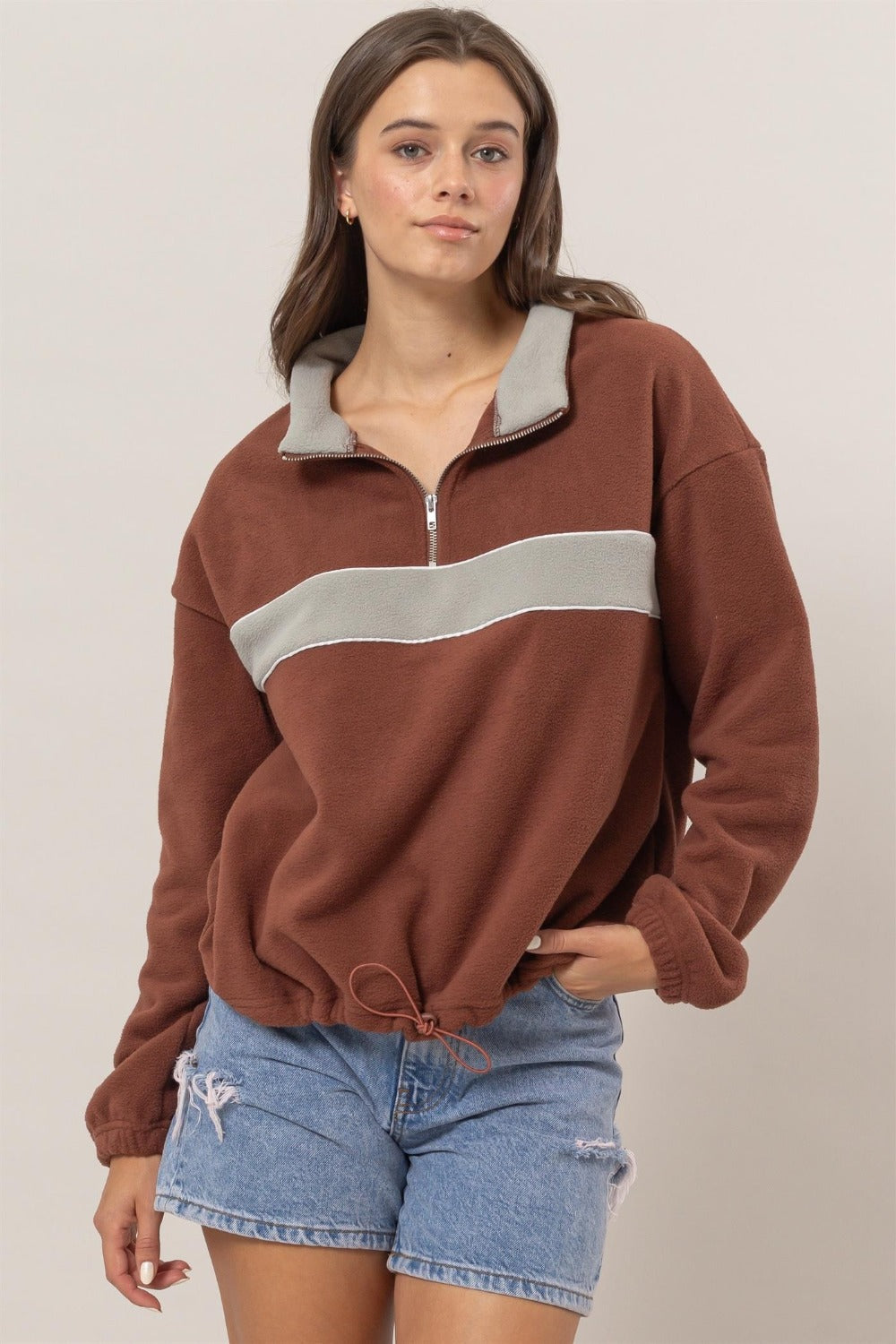 HYFVE Fleece Color Block Half Zip Sweatshirt HYFVE Fleece Color Block Half Zip Sweatshirt