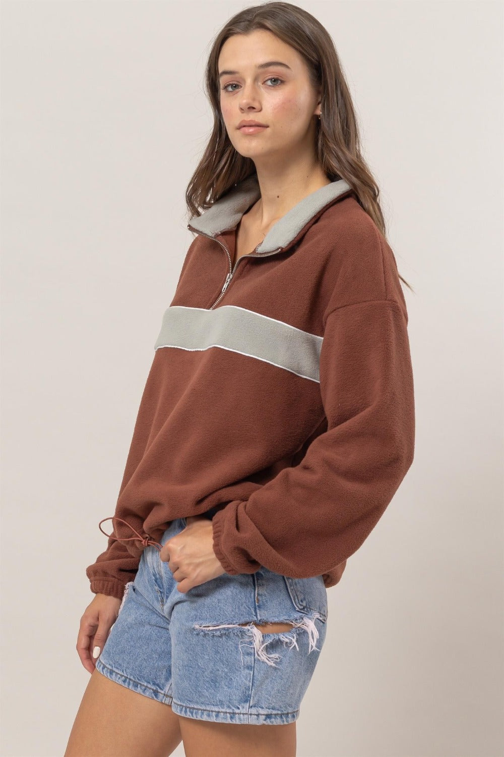HYFVE Fleece Color Block Half Zip Sweatshirt HYFVE Fleece Color Block Half Zip Sweatshirt