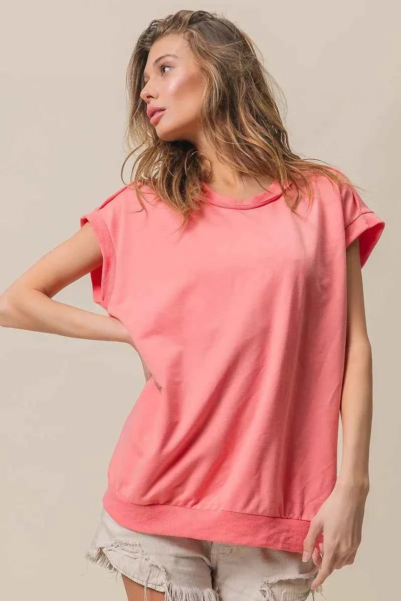 BiBi French Terry Drop Shoulder Basic Top BiBi French Terry Drop Shoulder Basic Top