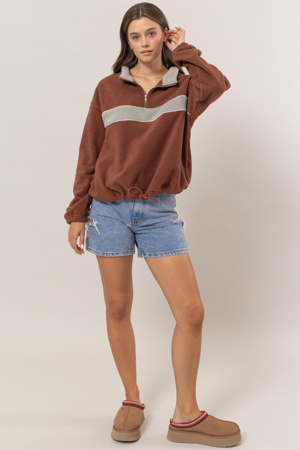 HYFVE Fleece Color Block Half Zip Sweatshirt HYFVE Fleece Color Block Half Zip Sweatshirt