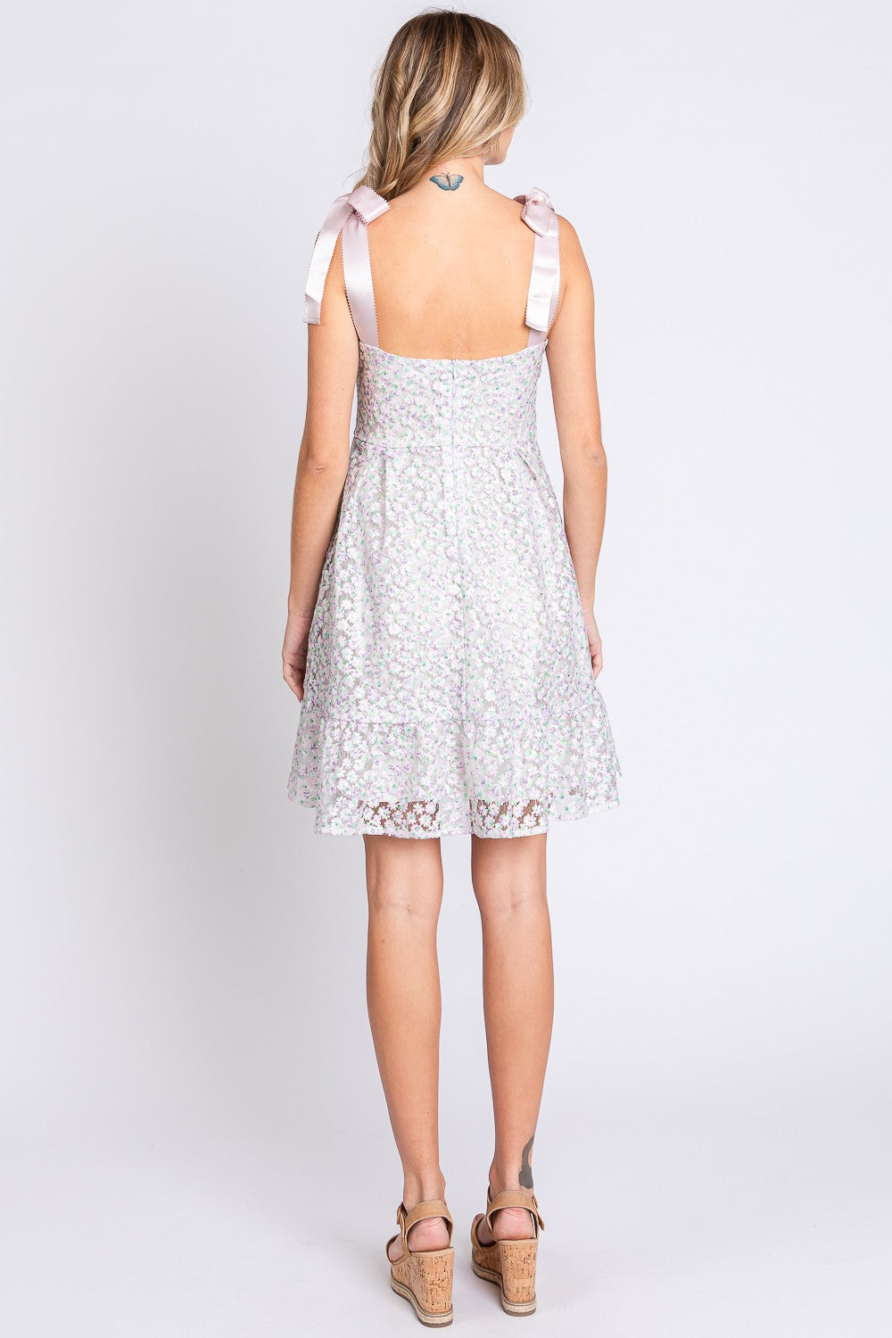 GeeGee Mesh Floral Embroidered Sleeveless Dress GeeGee Mesh Floral Embroidered Sleeveless Dress - TopFashionHQ