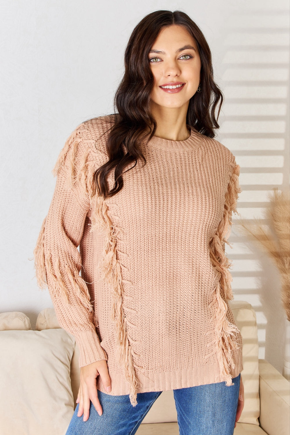 And The Why Tassel Detail Long Sleeve Sweater And The Why Tassel Detail Long Sleeve Sweater - TopFashionHQ