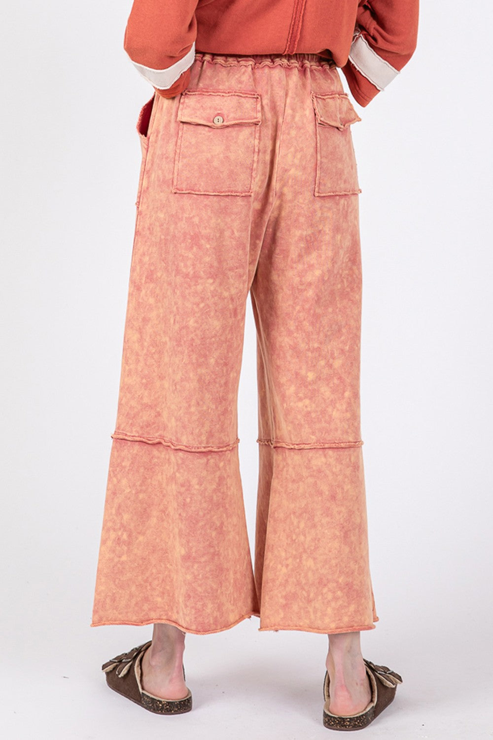 SAGE + FIG Mineral Washed Terry Wide Leg Pants SAGE + FIG Mineral Washed Terry Wide Leg Pants