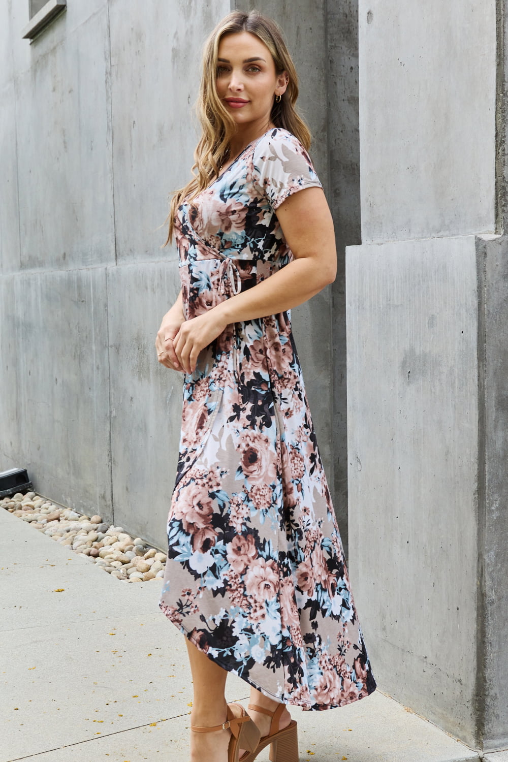 Heimish Give Me Roses Full Size Floral Maxi Wrap Dress Heimish Give Me Roses Full Size Floral Maxi Wrap Dress - TopFashionHQ