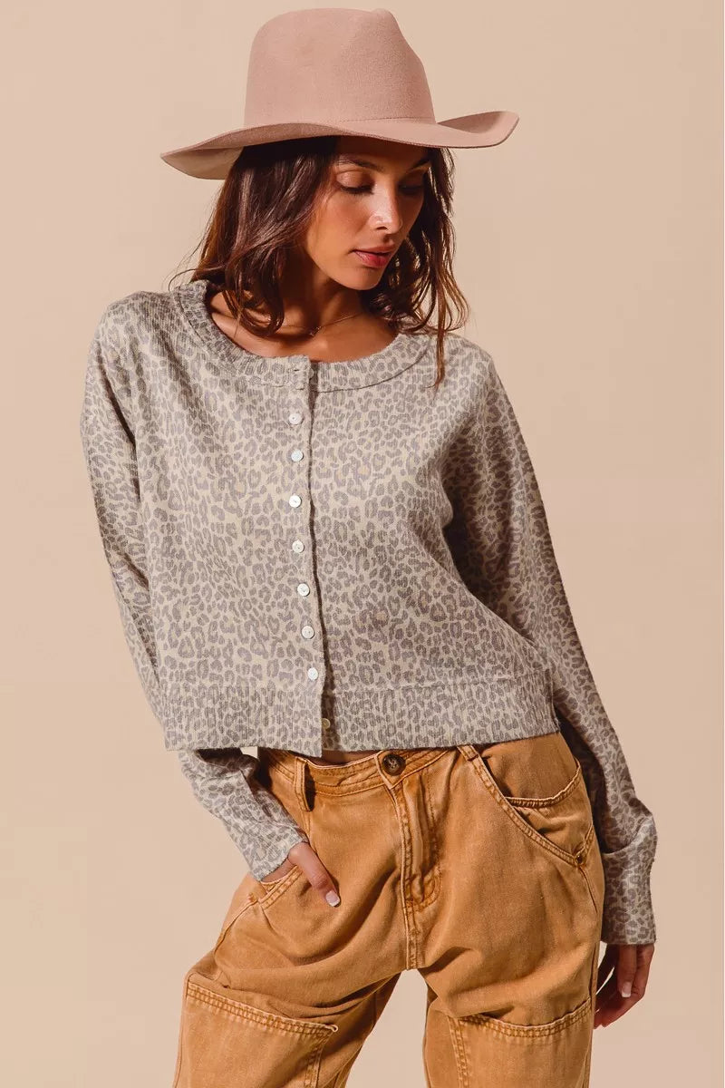 SO ME Two Tone Leopard Vintage Print Button Up Cardigan 4a5ee6d58d38491397d718968dad9bf2-Max-Origin