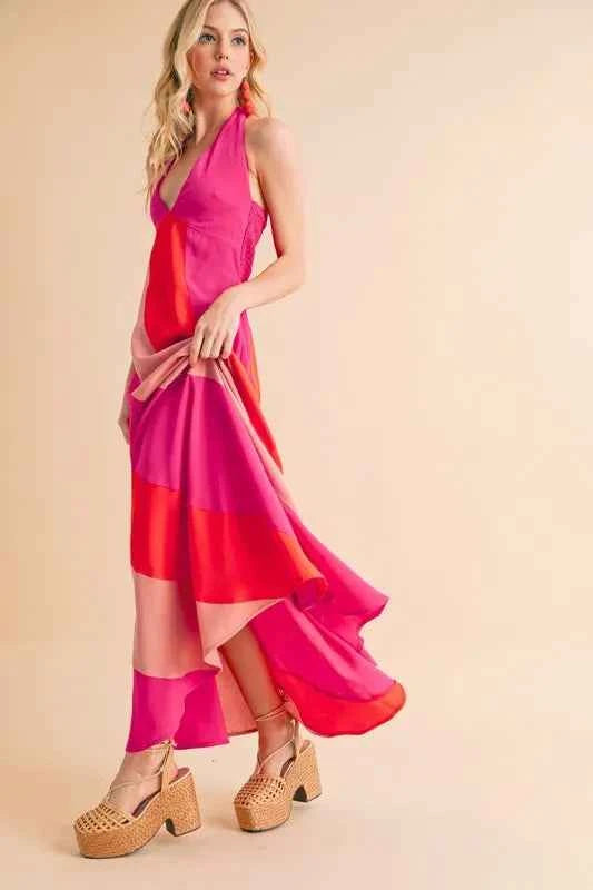 Aemi+Co Color Block Sleeveless Maxi Dress Aemi+Co Color Block Sleeveless Maxi Dress