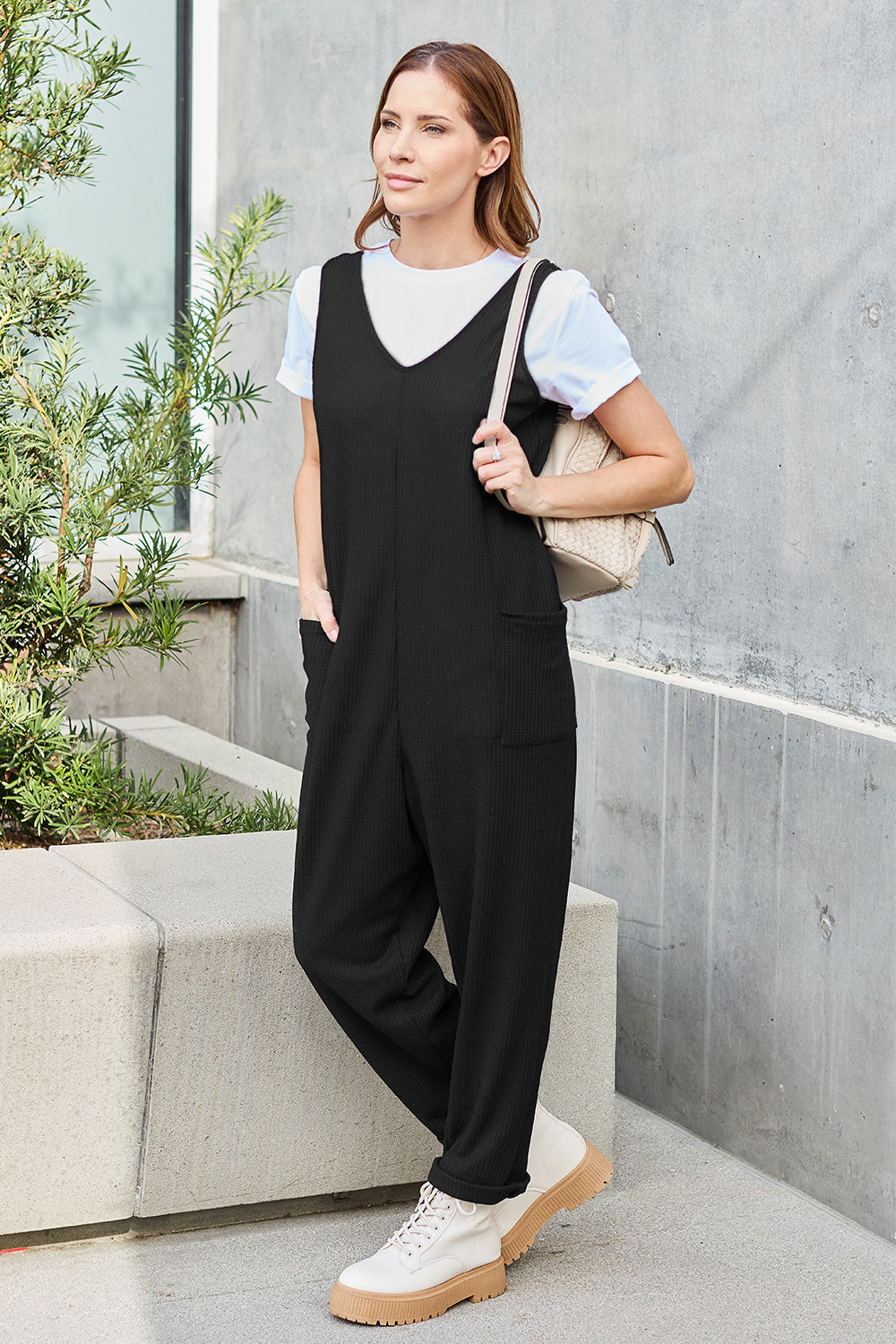 Double Take Full Size Sleeveless Straight Jumpsuit Double Take Full Size Sleeveless Straight Jumpsuit - TopFashionHQ