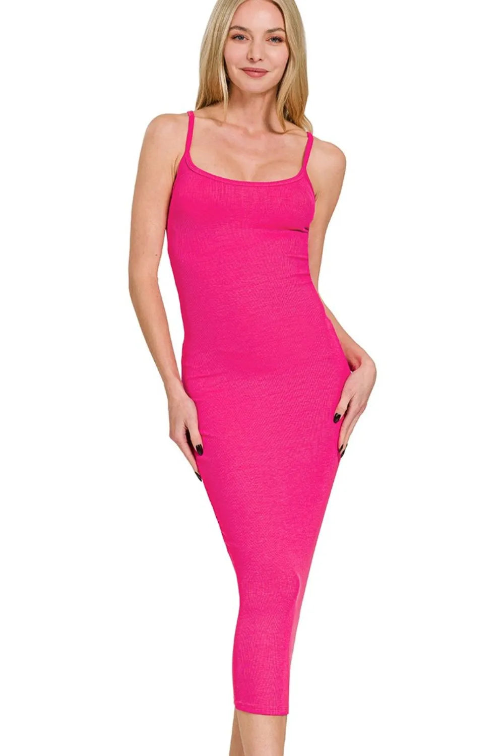 Zenana Ribbed Bodycon Midi Dress 4a7d2a0b-b575-41d8-a849-12013e76db0e-Max-Origin