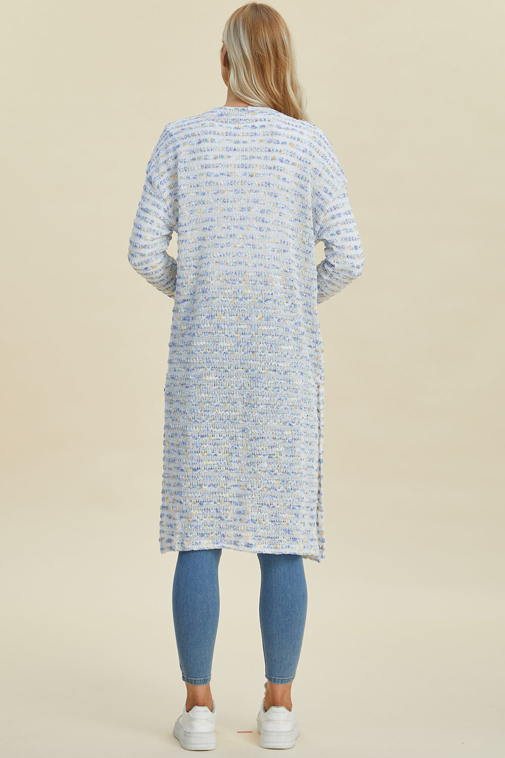 Double Take Full Size Open Front Longline Cardigan Double Take Full Size Open Front Longline Cardigan