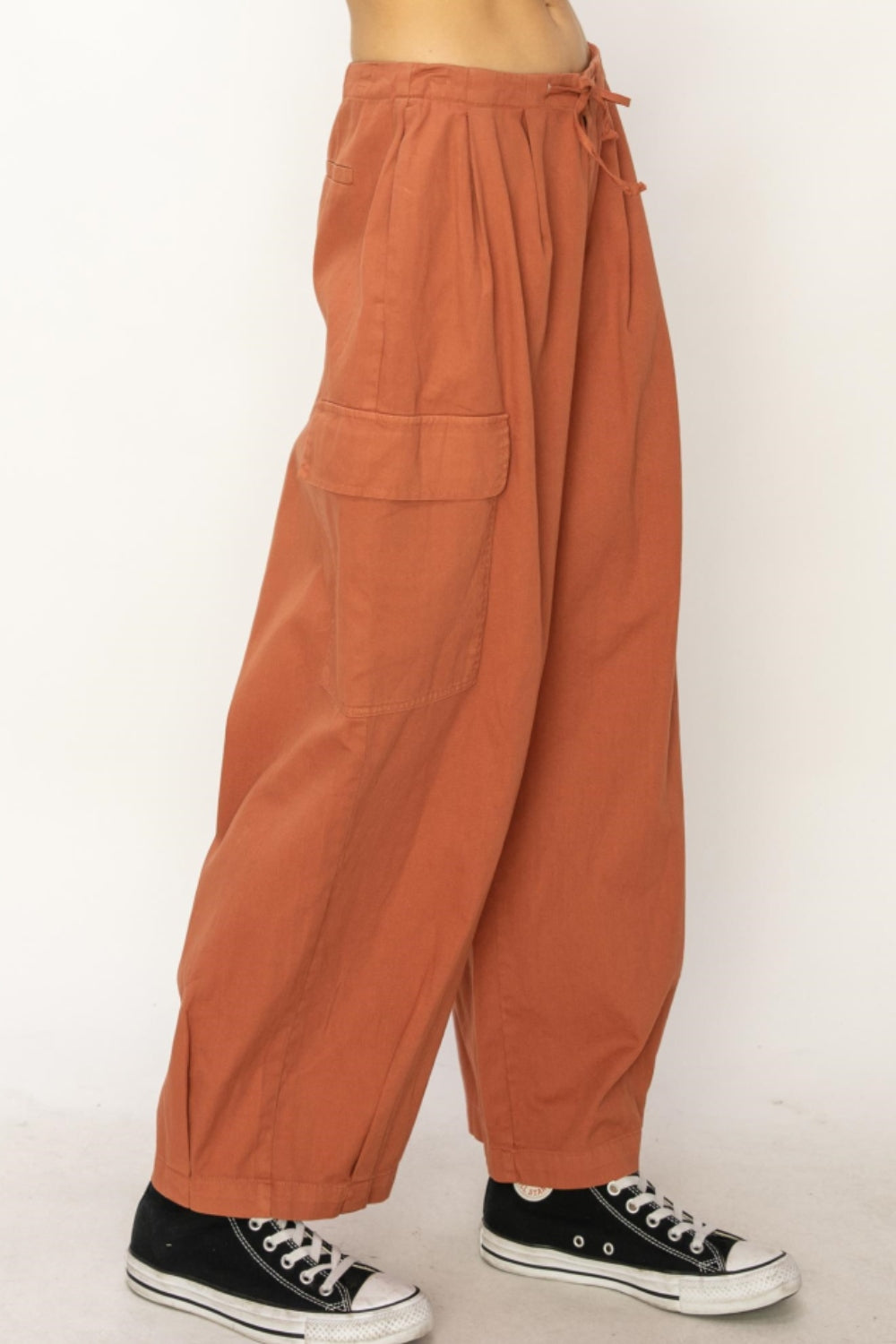 HYFVE Drawstring Cargo Wide Leg Pants HYFVE Drawstring Cargo Wide Leg Pants - TopFashionHQ