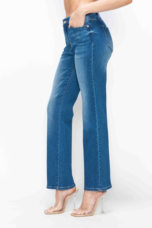 bytos Full Size Cat's Whiskers High Rise Straight Jeans bytos Full Size Cat's Whiskers High Rise Straight Jeans