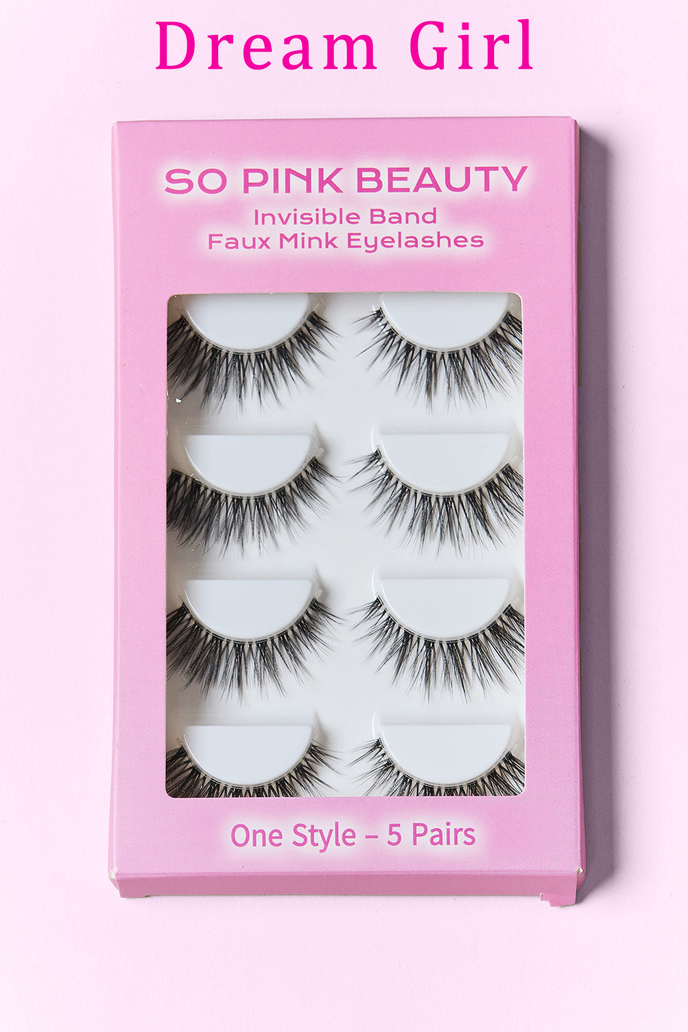 SO PINK BEAUTY Faux Mink Eyelashes 5 Pairs SO PINK BEAUTY Faux Mink Eyelashes 5 Pairs - TopFashionHQ