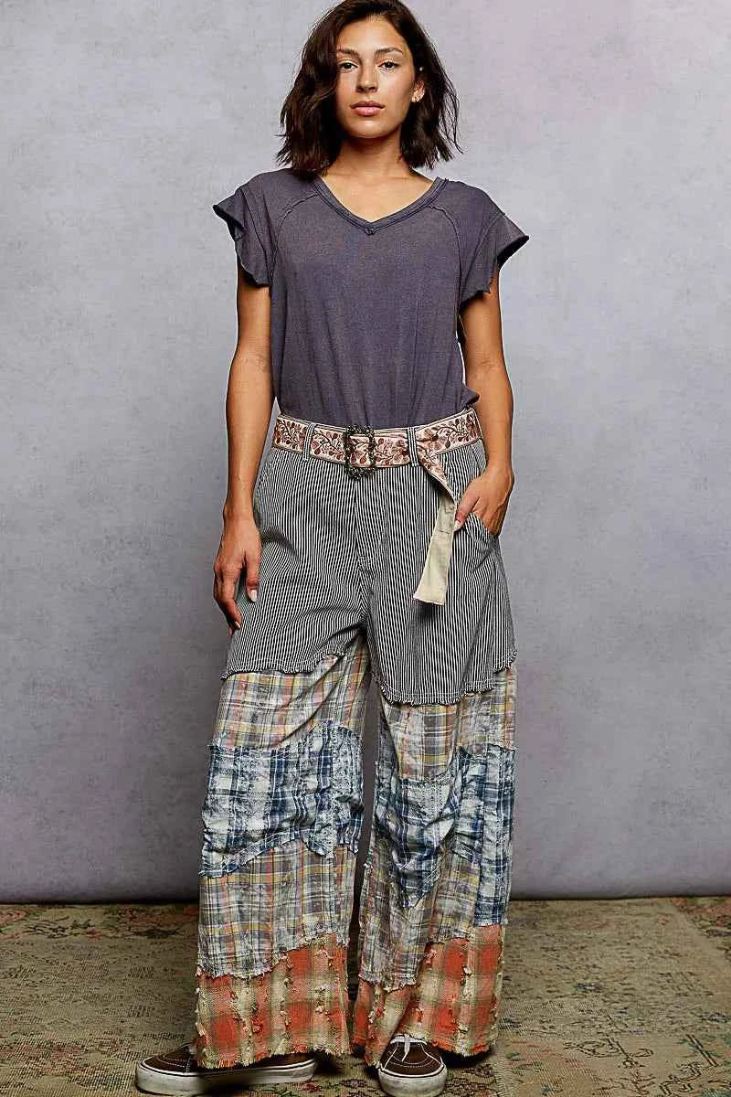 POL V-Neck Short Sleeve T-Shirt with Ruffle Sleeve POL V-Neck Short Sleeve T-Shirt with Ruffle Sleeve