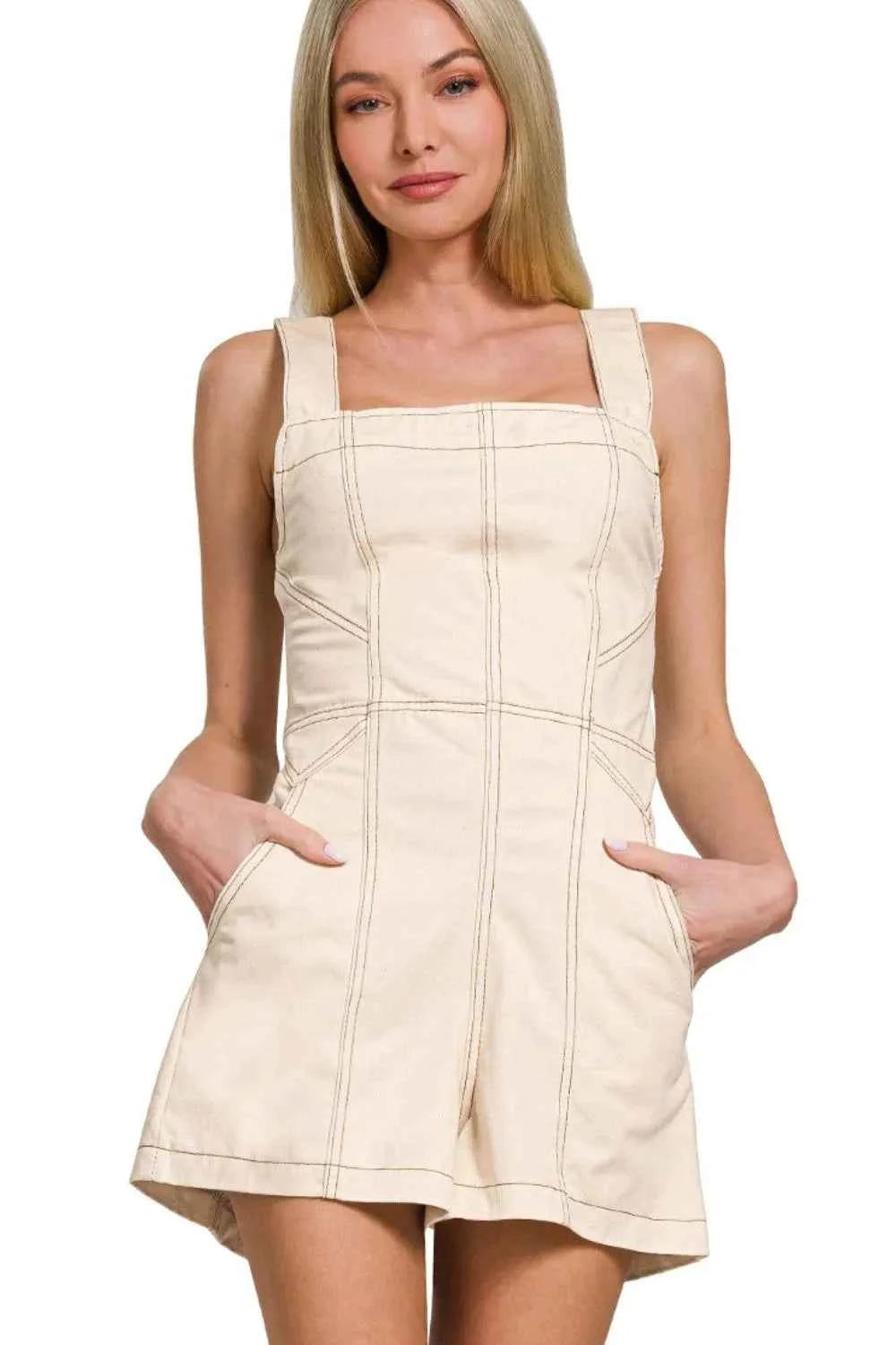 Zenana Tie Back Romper Zenana Tie Back Romper