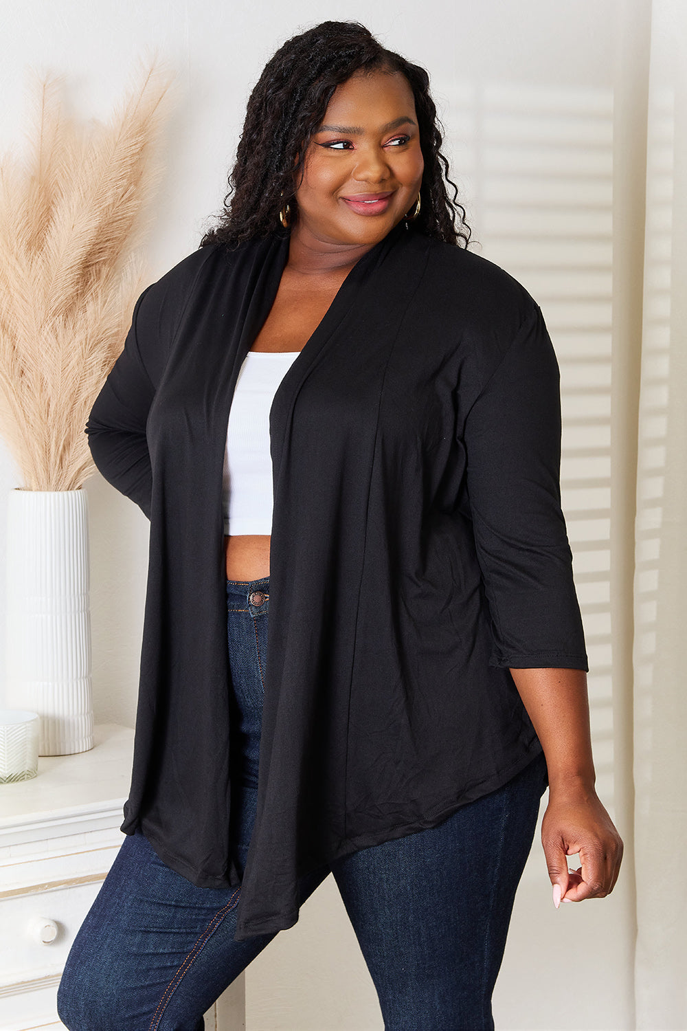Culture Code Full Size Open Front Cardigan Culture Code Full Size Open Front Cardigan - TopFashionHQ
