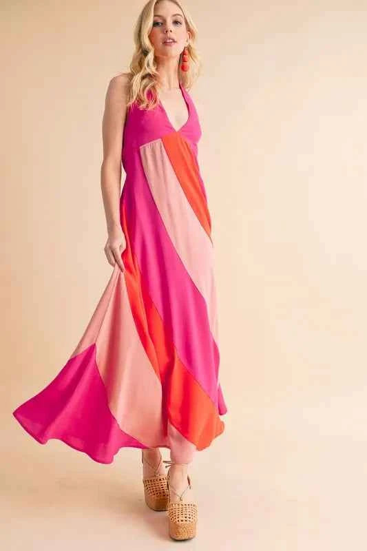 Aemi+Co Color Block Sleeveless Maxi Dress Aemi+Co Color Block Sleeveless Maxi Dress