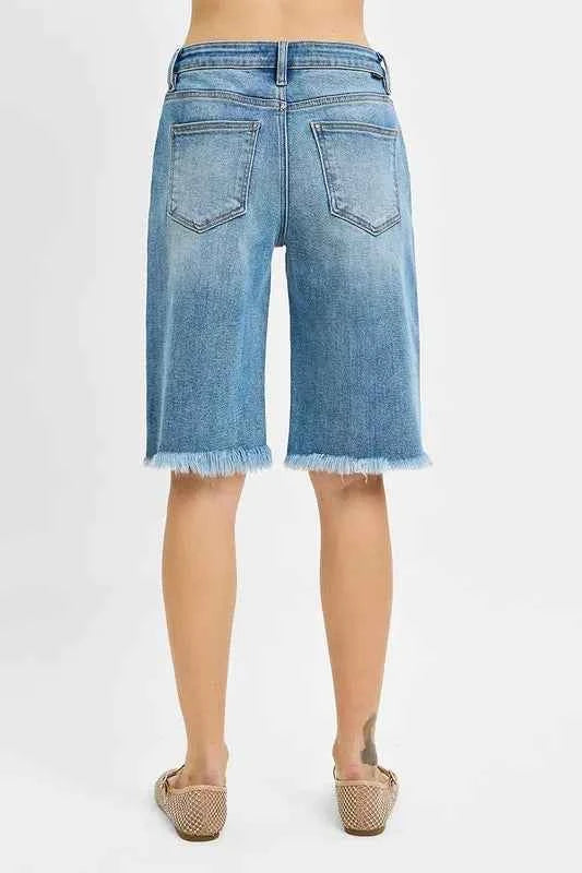 RISEN Full Size Tummy Control Mid Rise Fit Bermuda Plus Size RISEN Full Size Tummy Control Mid Rise Fit Bermuda Plus Size