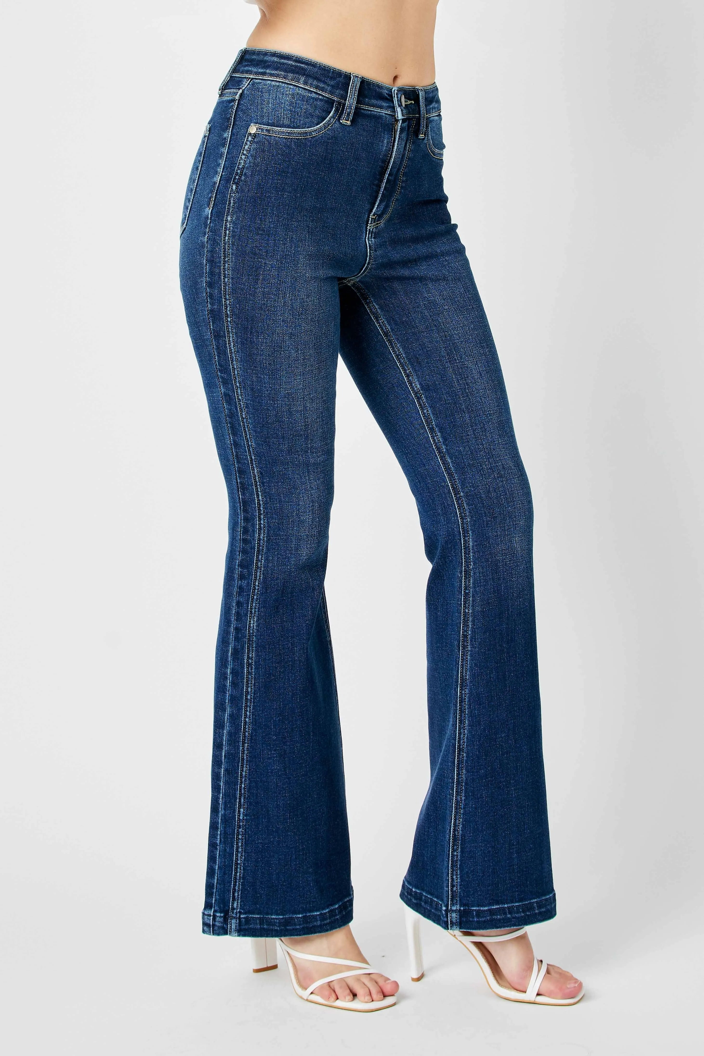 Judy Blue Full Size Hw Angled Side Seam Detail Flare Jeans Plus Size 4e8e2e12000c496dacba1747f827e8c2-Max-Origin