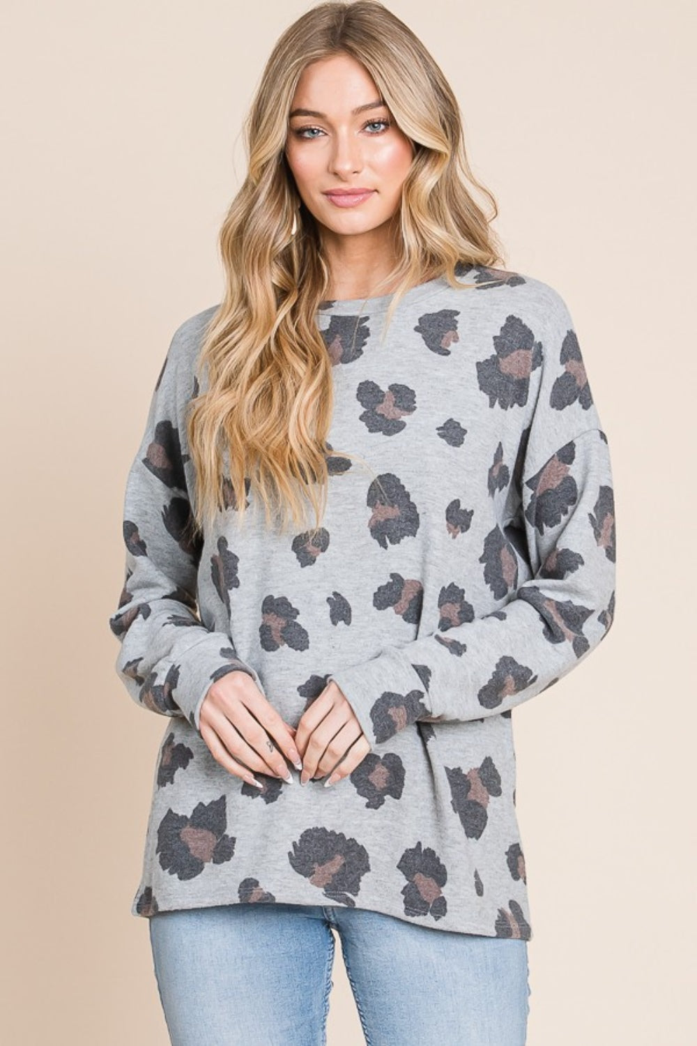 BOMBOM Leopard Drop Shoulder T-Shirt BOMBOM Leopard Drop Shoulder T-Shirt - TopFashionHQ