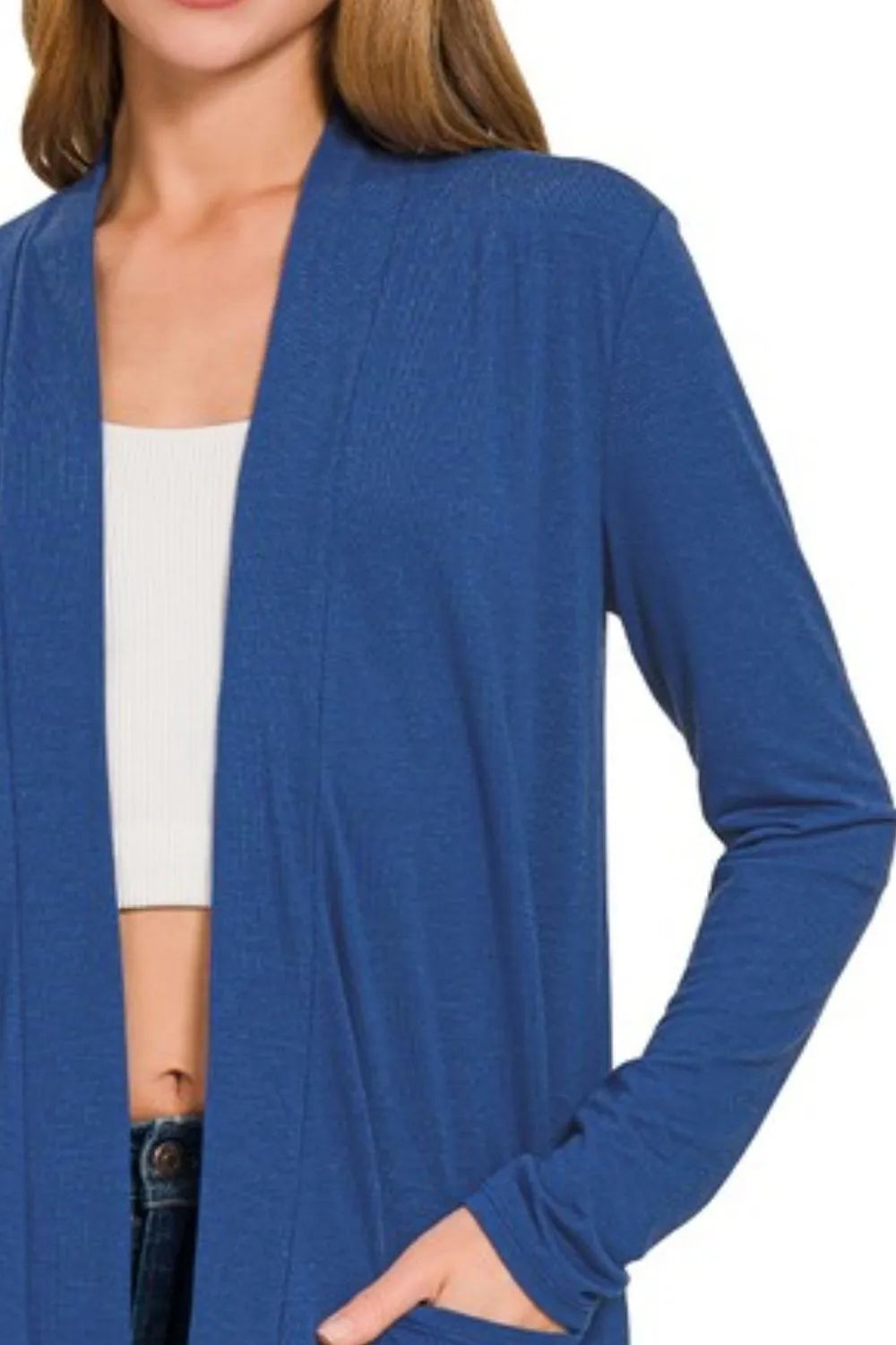 Zenana Slouchy Lightweight Open Front Pocket Cardigan 4ef320fe-6ad3-4c65-a060-fb47c46024ed-Max-Origin