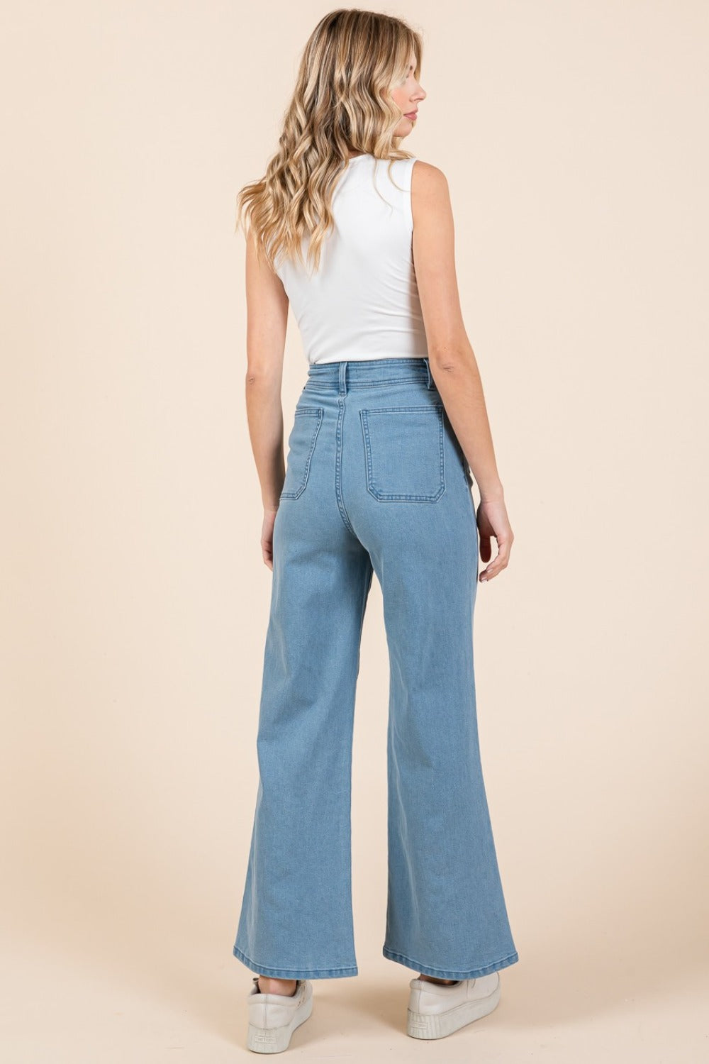Mittoshop High Waist Wide Leg Jeans Mittoshop High Waist Wide Leg Jeans - TopFashionHQ