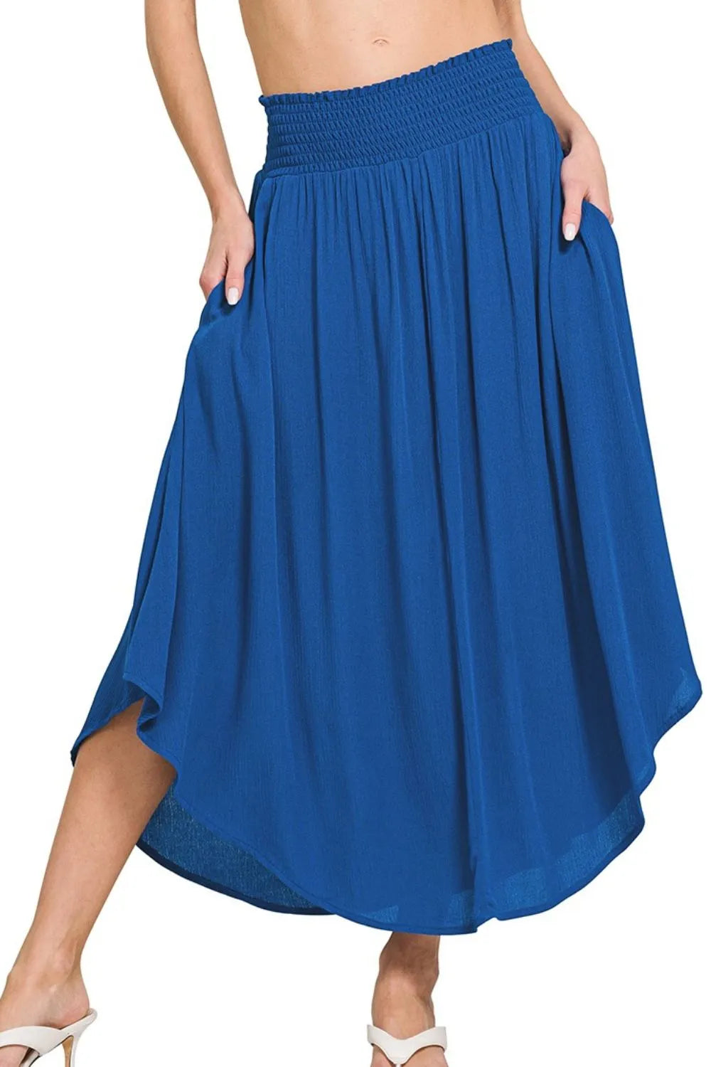 Zenana Woven Crinkle Smocked Waist Maxi Skirt W Pockets 4f65aeb2-965f-42da-87c1-ebece1703e96-Max-Origin