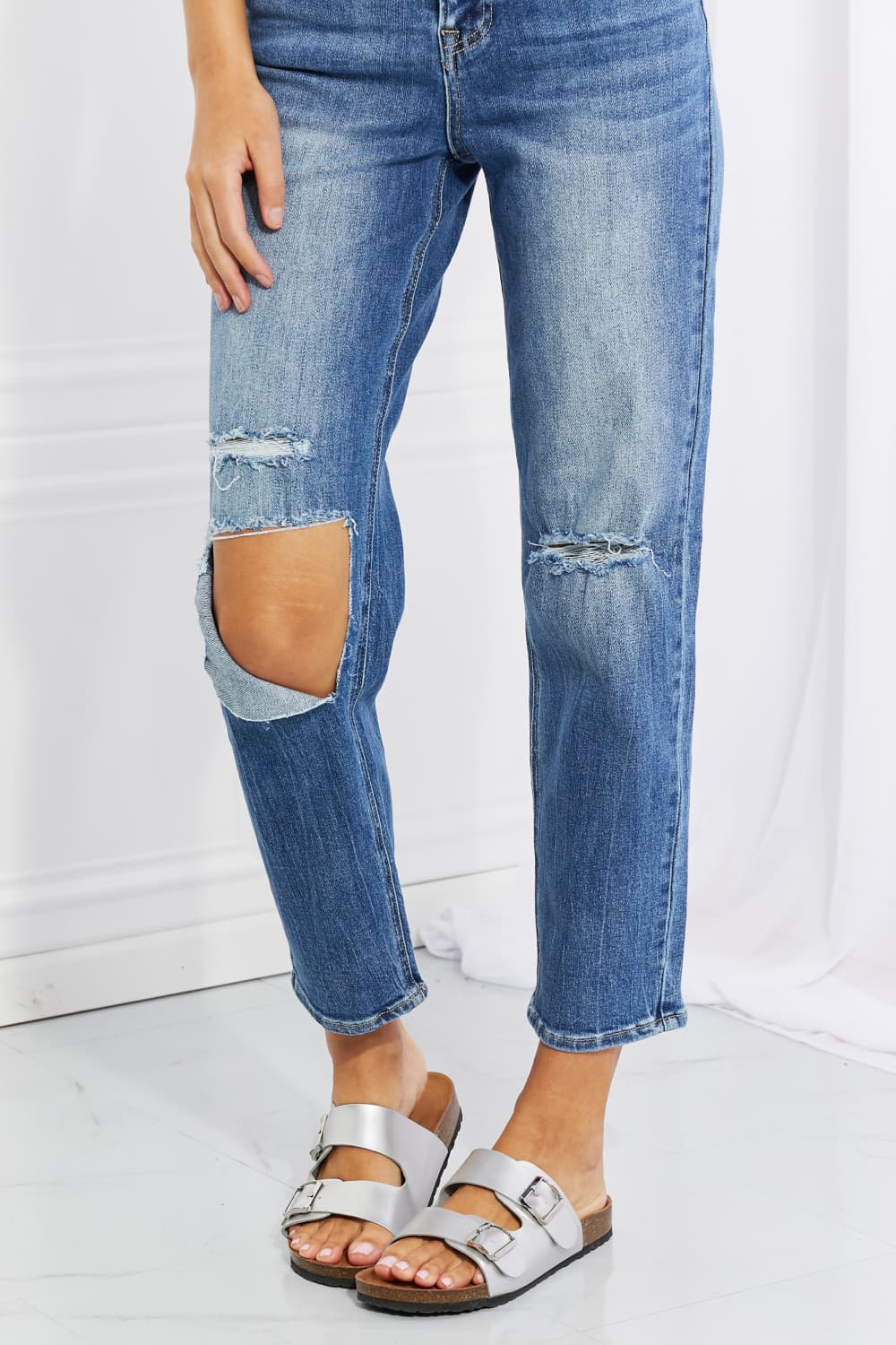 RISEN Full Size Emily High Rise Relaxed Jeans RISEN Full Size Emily High Rise Relaxed Jeans - TopFashionHQ