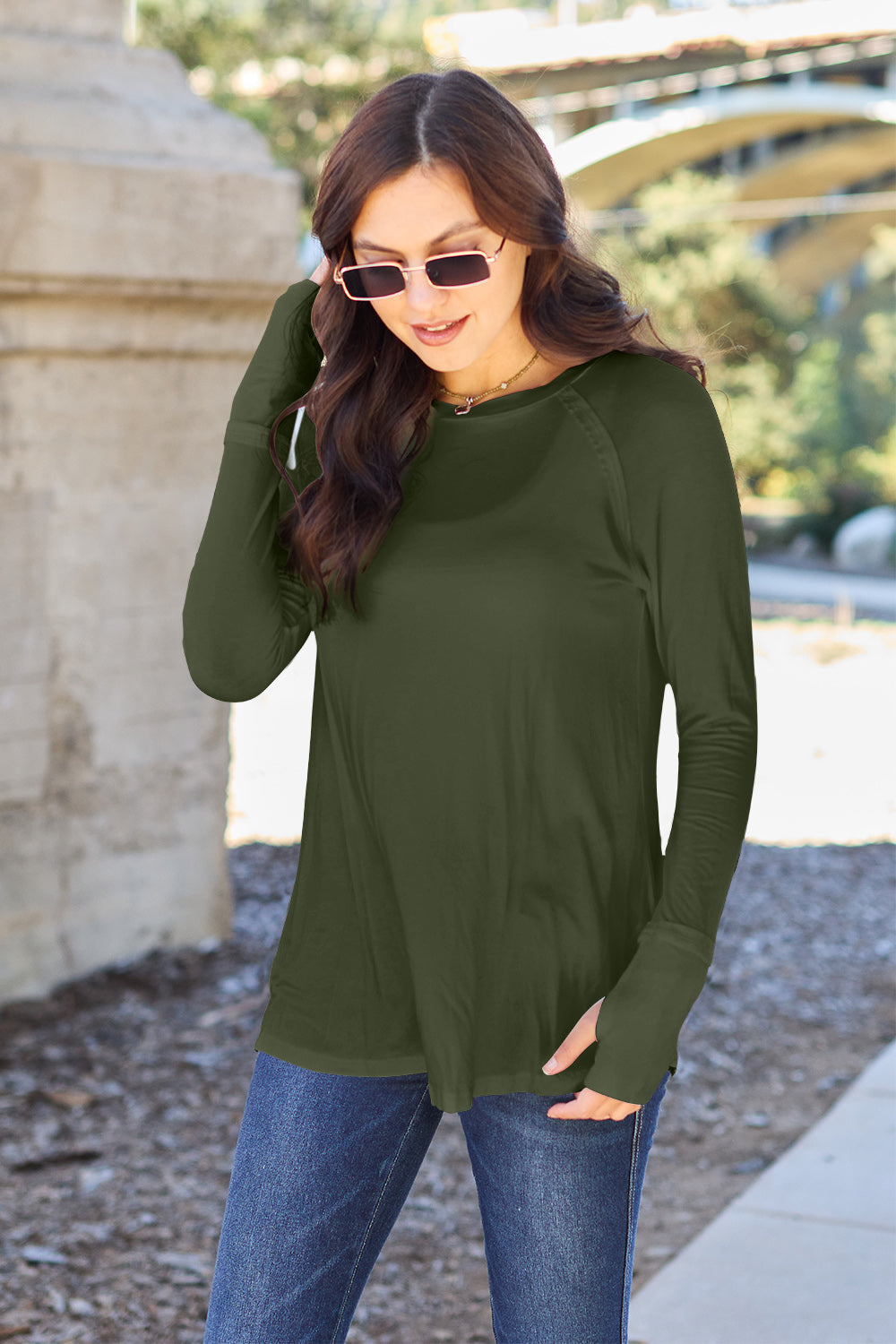 Basic Bae Full Size Round Neck Long Sleeve T-Shirt Basic Bae Full Size Round Neck Long Sleeve T-Shirt - TopFashionHQ