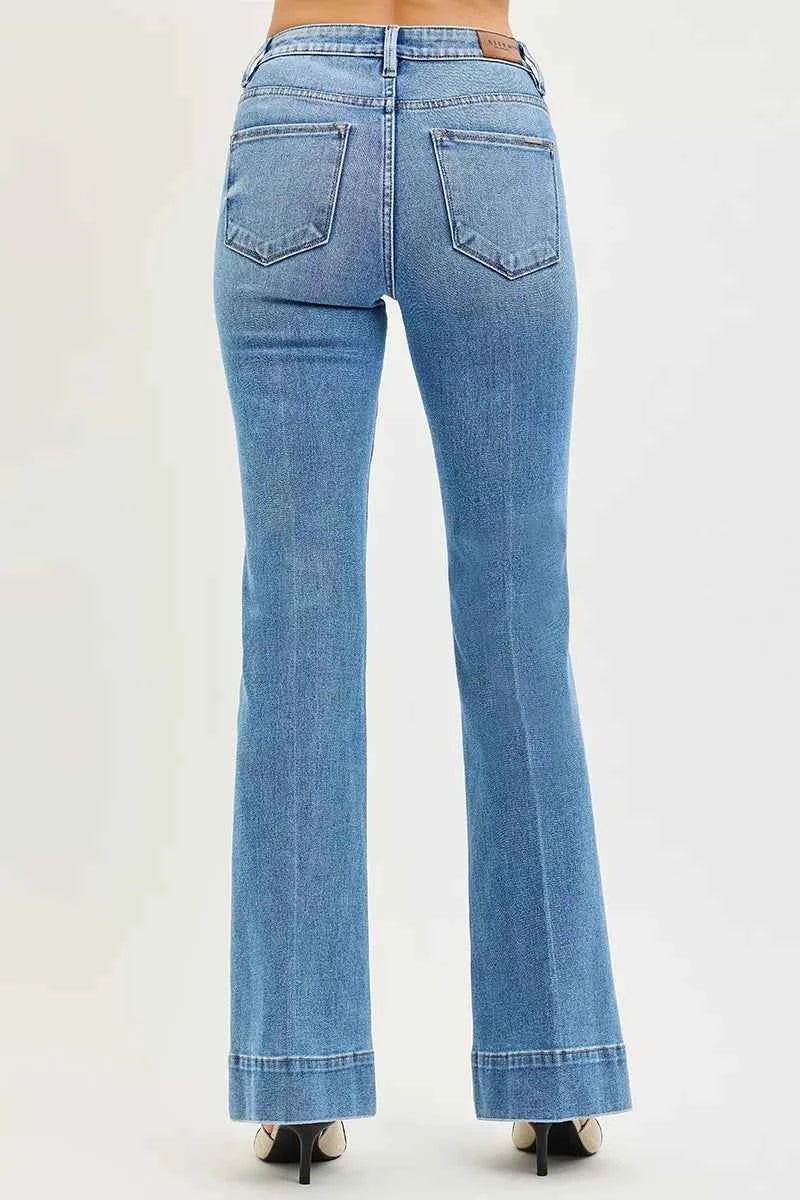 RISEN Tummy Control 4 Way Stretch Mid Rise Flare Jeans RISEN Tummy Control 4 Way Stretch Mid Rise Flare Jeans