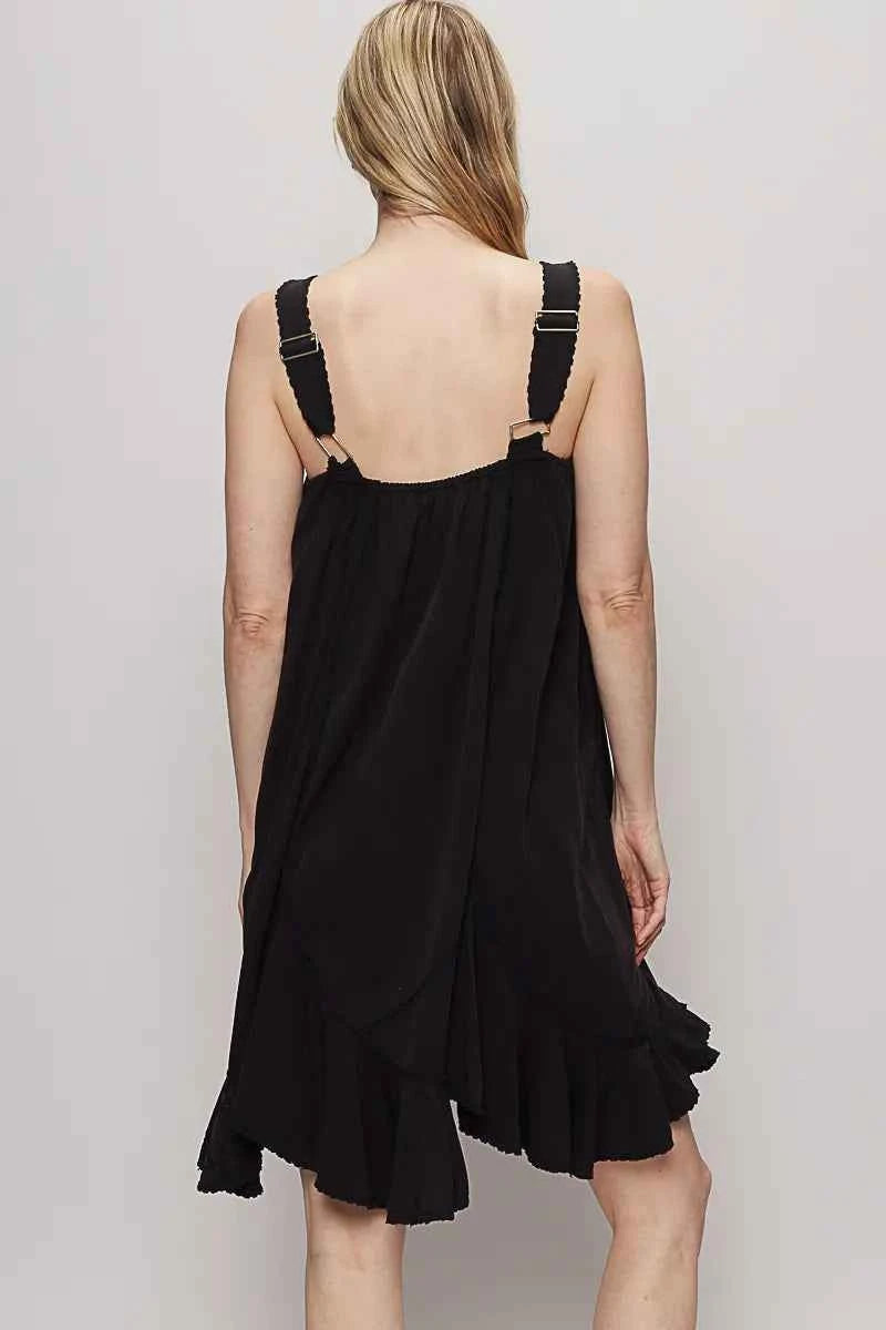 POL Ruffle Hem Sleeveless Mini Dress POL Ruffle Hem Sleeveless Mini Dress