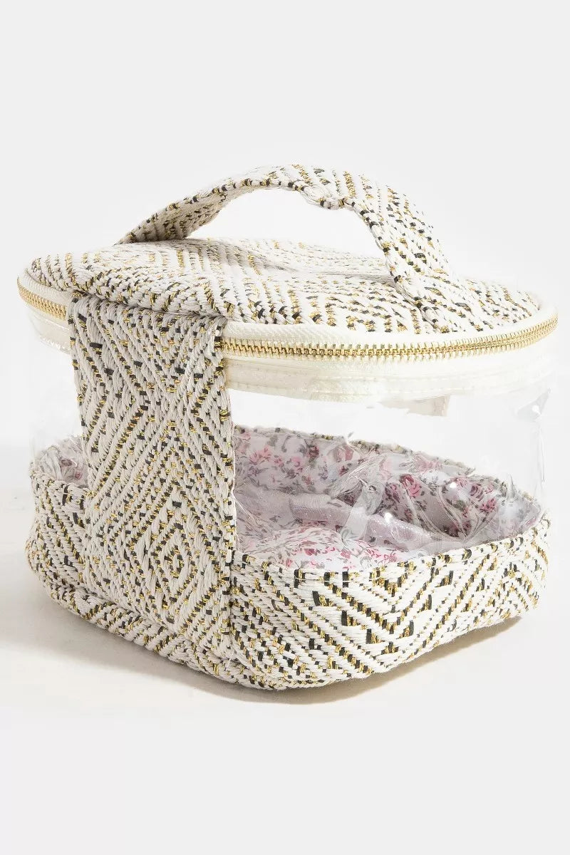 Fame Transparent Clear Top Handle Makeup Case Cosmetic Bag 5303e5e6ed6d43aa8950aee1f6762890-Max-Origin