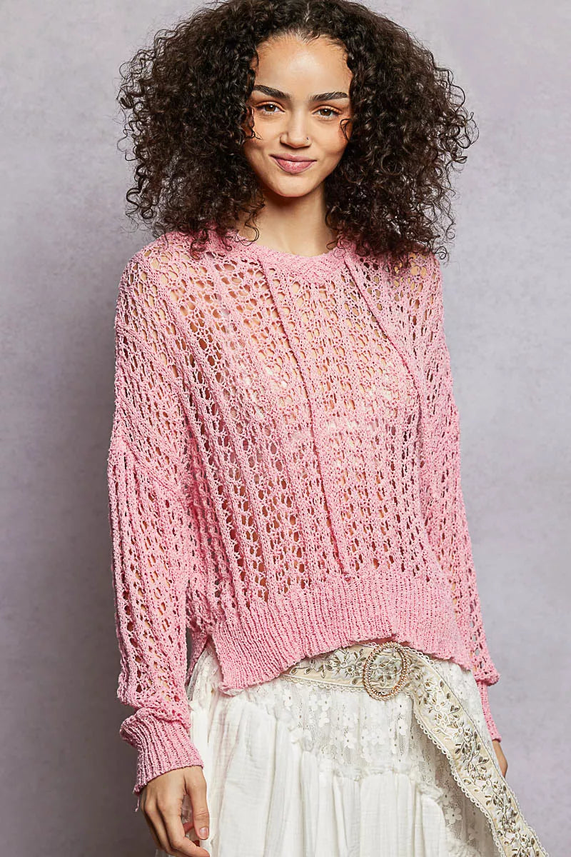 POL Openwork Round Neck High Low Knit Top 534a27ea-2194-4c5a-b76a-f74d794dbfd4-Max-Origin