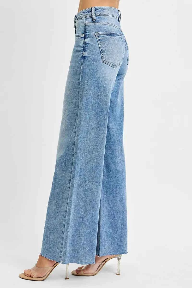 RISEN Full Size Tummy Control High Rise Ankle Palazzo Jeans Plus Size RISEN Full Size Tummy Control High Rise Ankle Palazzo Jeans Plus Size