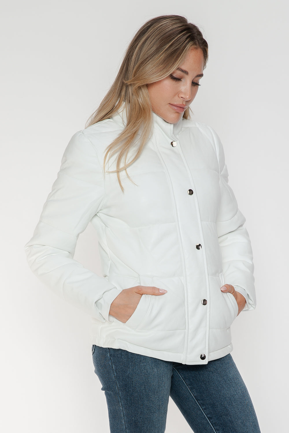 YMI Pocketed Zip Up Turtleneck Puffer Jacket YMI Pocketed Zip Up Turtleneck Puffer Jacket - TopFashionHQ