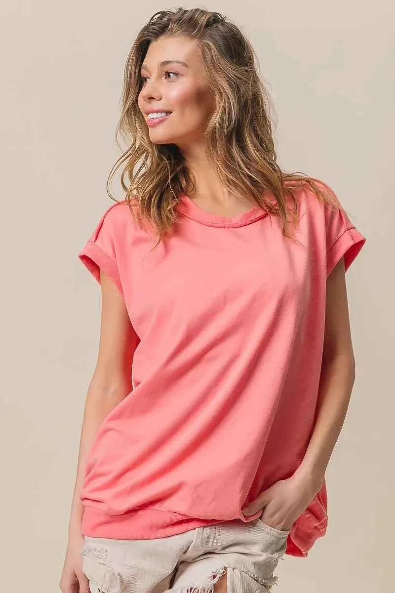 BiBi French Terry Drop Shoulder Basic Top BiBi French Terry Drop Shoulder Basic Top
