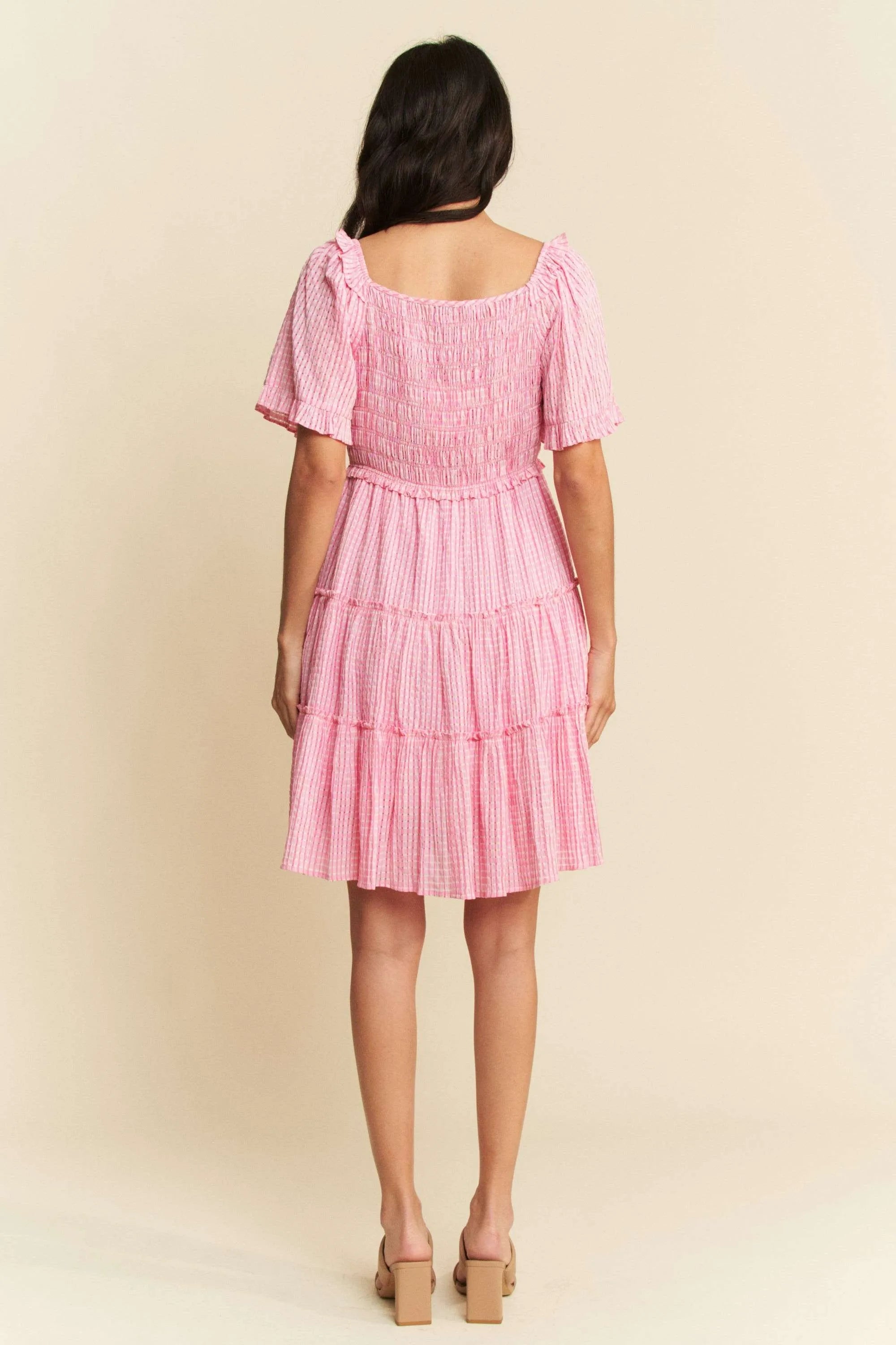 Davi & Dani Jacquard Checker Smocking Tiered Dress 54cdc74c3dd84e2ba6897807314acf02-Max-Origin