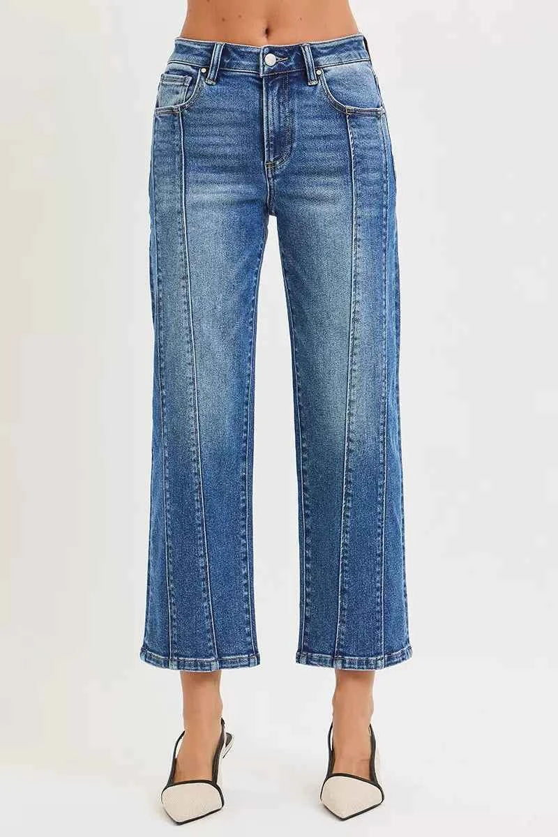RISEN High Rise Crop Straight Jeans RISEN High Rise Crop Straight Jeans