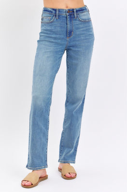 Judy Blue Full Size High Waist Straight Jeans - TopFashionHQ