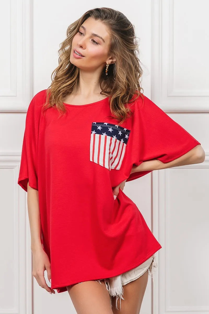 BiBi French Terry With Front Pocket Dolman Sleeves Top 5704a306818c406791fb13bcbf99db86-Max-Origin